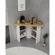 Corner étkezőasztal, zafír tölgy-fehér, 80 cm