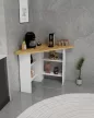 Corner étkezőasztal, zafír tölgy-fehér, 80 cm