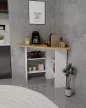 Corner étkezőasztal, zafír tölgy-fehér, 80 cm