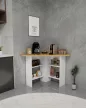 Corner étkezőasztal, zafír tölgy-fehér, 80 cm