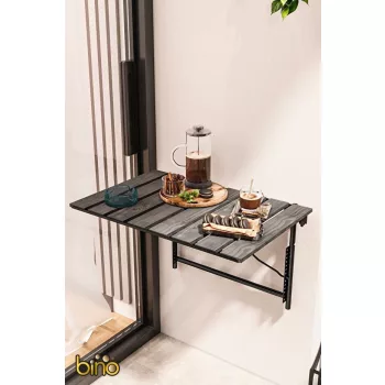 Duvar fém faliasztal, fekete, 58 cm