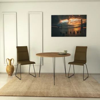 Sandalf étkezőasztal, kaukázusi tölgy, 90 x 75 x 90 cm