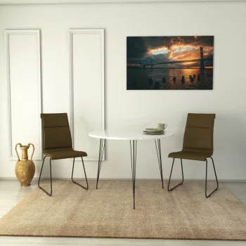 Sandalf étkezőasztal, fehér, 90 x 75 x 90 cm