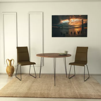 Sandalf étkezőasztal, dió, 90 x 75 x 90 cm