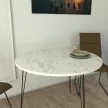 Sandalf étkezőasztal, laminált bútorlap, 90 x 75 x 90 cm – Sandalf - Marmo