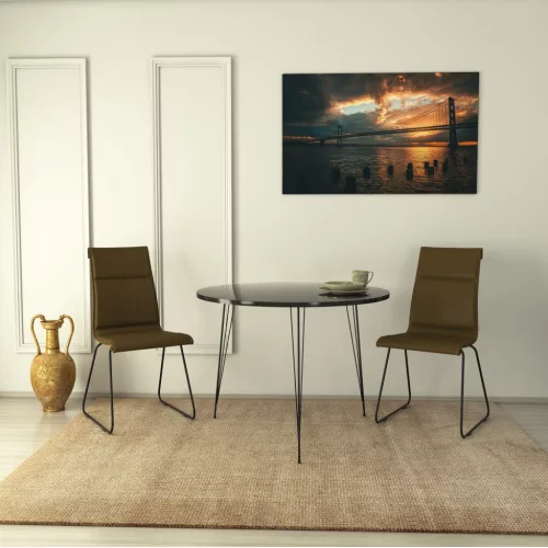 Sandalf étkezőasztal, laminált bútorlap, 90 x 75 x 90 cm – Sandalf - Royal