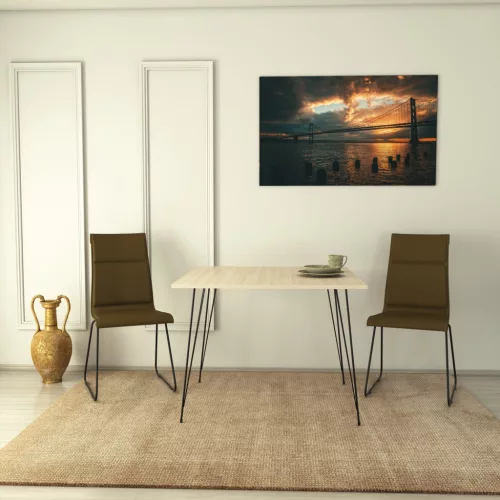 Sandalf Square étkezőasztal, tölgy, 90 x 75 x 90 cm