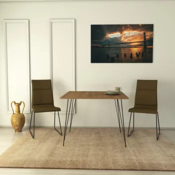   Sandalf Square étkezőasztal, kaukázusi tölgy, 90 x 75 x 90 cm