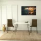 Sandalf Square étkezőasztal, fehér, 90 x 75 x 90 cm