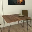 Sandalf Square étkezőasztal, dió, 90 x 75 x 90 cm