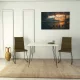 Sandalf Square étkezőasztal, laminált bútorlap, 90 x 75 x 90 cm – Sandalf Square - Marmo