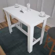 Barra étkezőasztal, magasfényű fehér, 120 cm