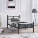 Ágykeret, fekete, 90 x 190 cm