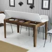 Milan étkezőasztal, dió-fehér, 145 cm – TR845HCT1402