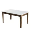 Milan étkezőasztal, dió-fehér, 145 cm – TR845HCT1402