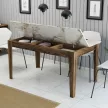 Milan étkezőasztal, dió-fehér, 145 cm – TR845HCT1403