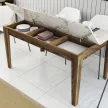 Milan étkezőasztal, dió-fehér, 145 cm – TR845HCT1403