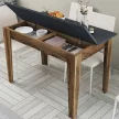 Kiev étkezőasztal, dió-antracit, 110 cm