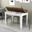 Kiev étkezőasztal, dió-fehér, 110 cm – TR845HCT2108