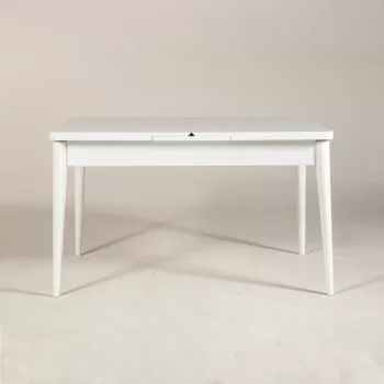 Vina étkezőasztal, fehér, 130 cm