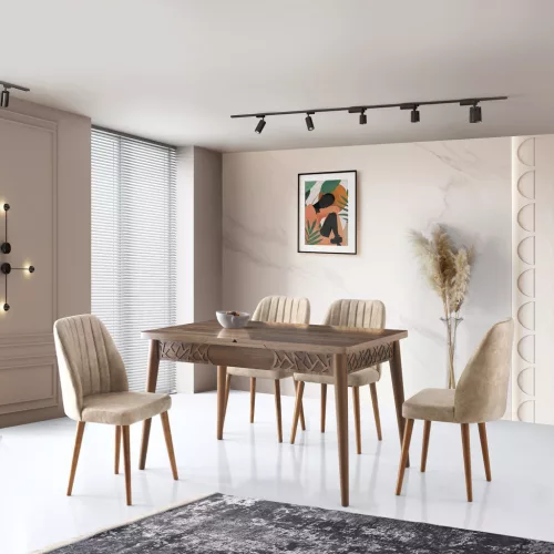 Mira étkezőasztal, laminált bútorlap, 130 x 75 x 80 cm – Mira - 1222