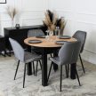 Kihúzható étkezőasztal 102–142 cm méretben, craft tölgy/fekete színben HARRY