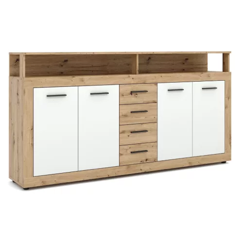 BLAGO komód 190 cm, artisan tölgy/fehér