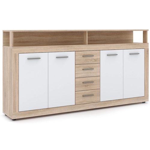 BLAGO komód 190 cm sonoma tölgy/fehér