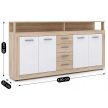 BLAGO komód 190 cm sonoma tölgy/fehér