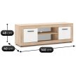 BLAGO TV-állvány 140 cm sonoma tölgy/fehér