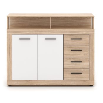BLAGO MIDI A komód 119,5 cm, sonoma tölgy/fehér