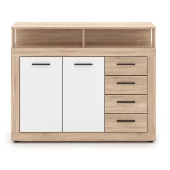 BLAGO MIDI A komód 119,5 cm, sonoma tölgy/fehér