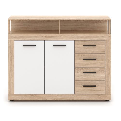 BLAGO MIDI A komód 119,5 cm, sonoma tölgy/fehér
