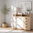 BLAGO MIDI A komód 119,5 cm, sonoma tölgy/fehér
