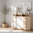 BLAGO MIDI A komód 119,5 cm, sonoma tölgy/fehér