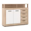 BLAGO MIDI A komód 119,5 cm, sonoma tölgy/fehér