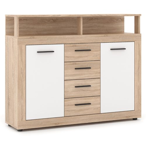 BLAGO MIDI B komód 119,5 cm sonoma tölgy/fehér