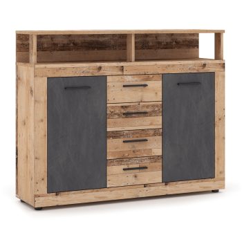 BLAGO MIDI B komód 119,5 cm natúr tölgy/grafit