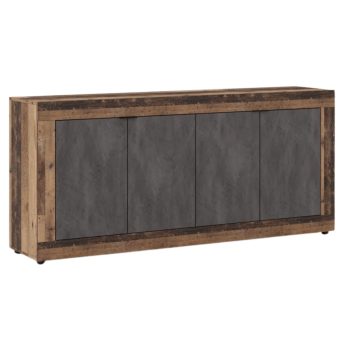 BLAGO komód 180 cm sötét tölgy/grafit