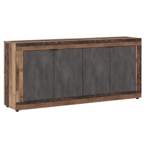 BLAGO komód 180 cm sötét tölgy/grafit