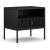 Éjjeliszekrény bordázott kivitelben, fekete színben MARCOS