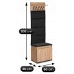 MODENA Hallway Furniture Set 60 cm Artisan Oak/Graphite