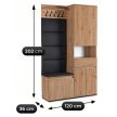 Predsieňový nábytok set 120 cm dub artisan/grafit – MODENA