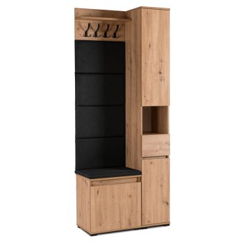PARMA Hallway Furniture Set 80 cm Artisan Oak/Graphite