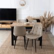 Extendable dining table SKUBI 120-160 cm artisan oak and black