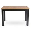Extendable dining table SKUBI 120-160 cm artisan oak and black
