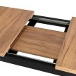 Extendable dining table SKUBI 120-160 cm artisan oak and black