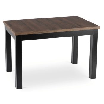 Stół SKUBI Rozkładany 120-160 cm Orzech/Czarny