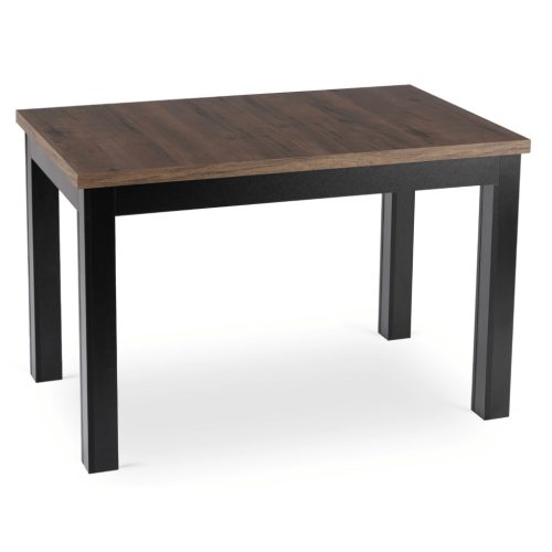 Stół SKUBI Rozkładany 120-160 cm Orzech/Czarny