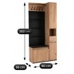 Predsieňový nábytok set 90 cm dub artisan/grafit – VENORNA